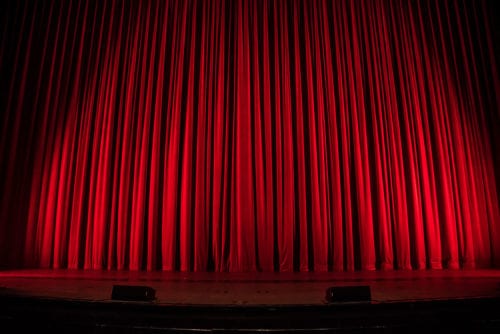 Picture of a red curtain